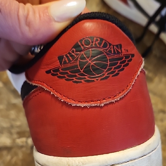 Nike Red and Black Athletic Shoes with Leather Upper main image 6
